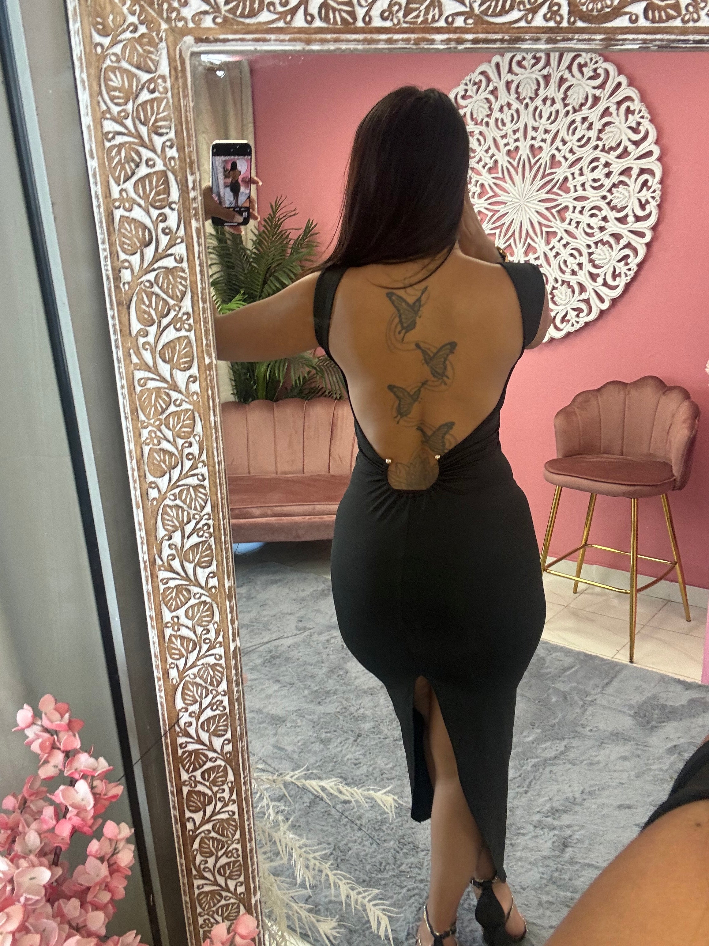 Robe dos nue bijoux