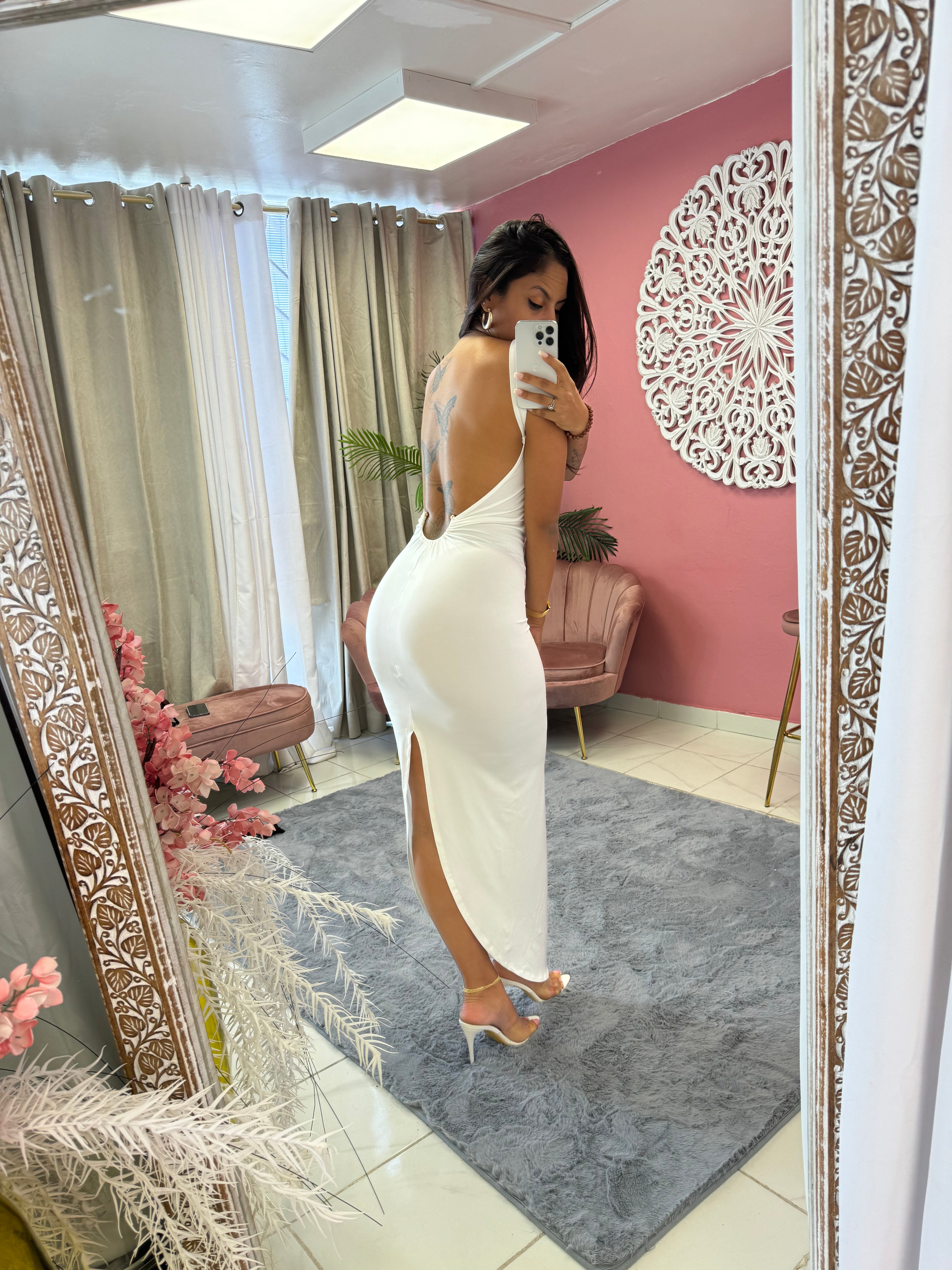 Robe dos nue bijoux