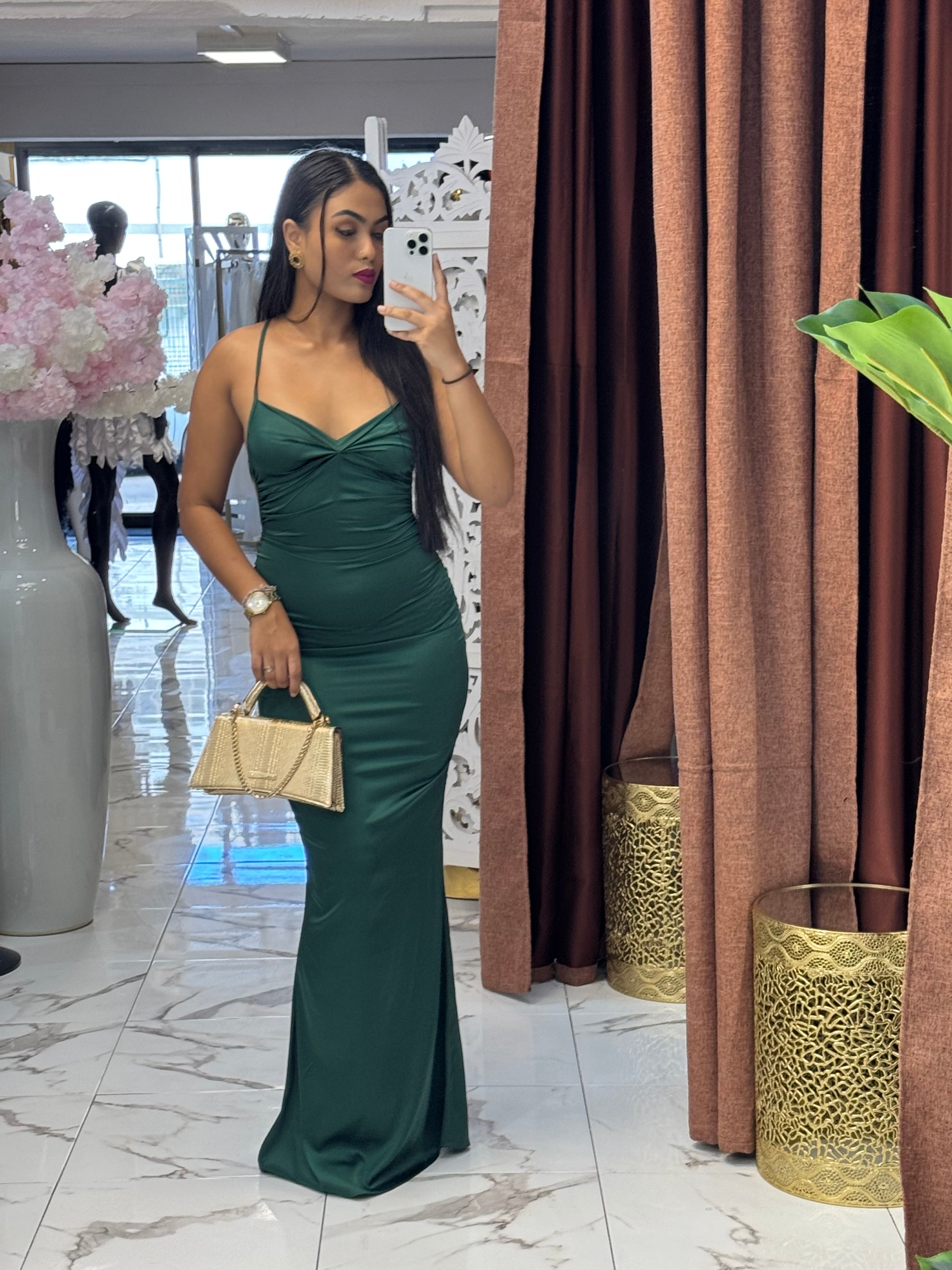 Robe satin longue